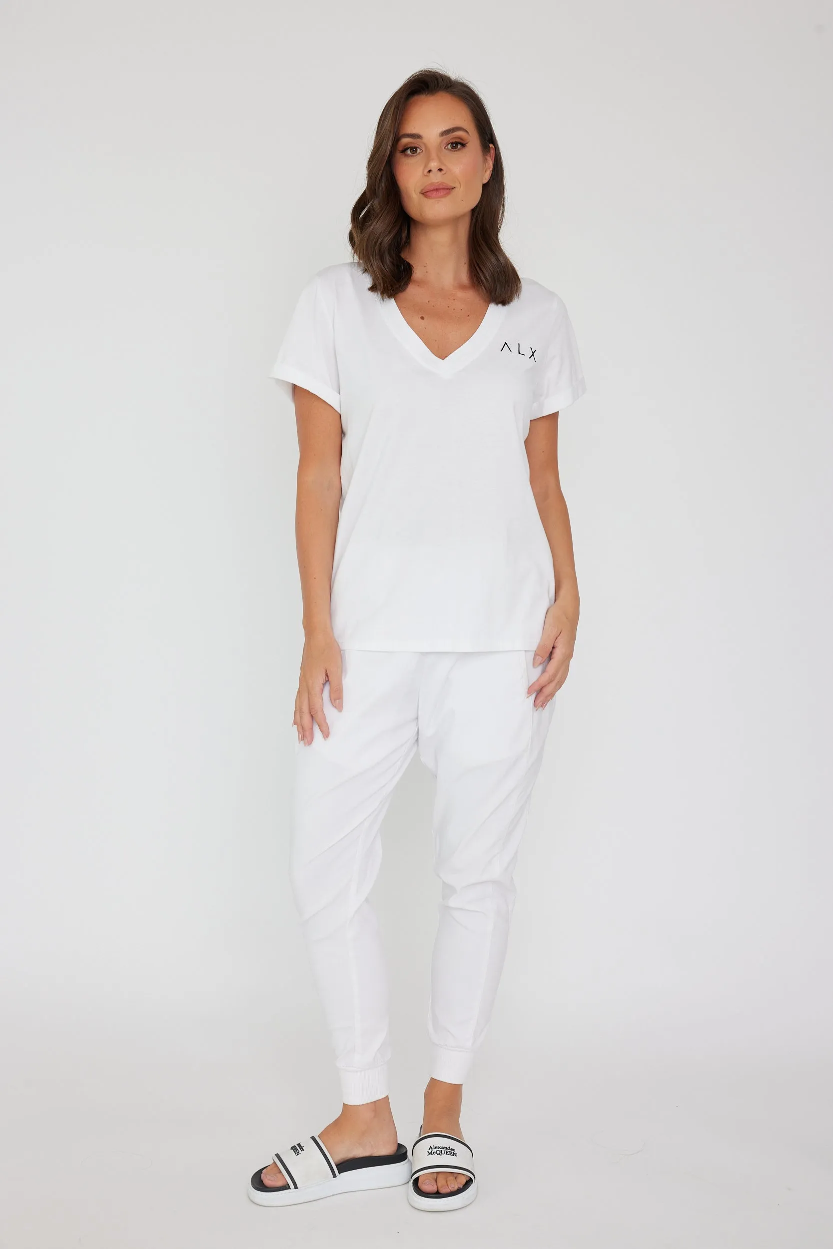 ALX V-Neck T-Shirt White