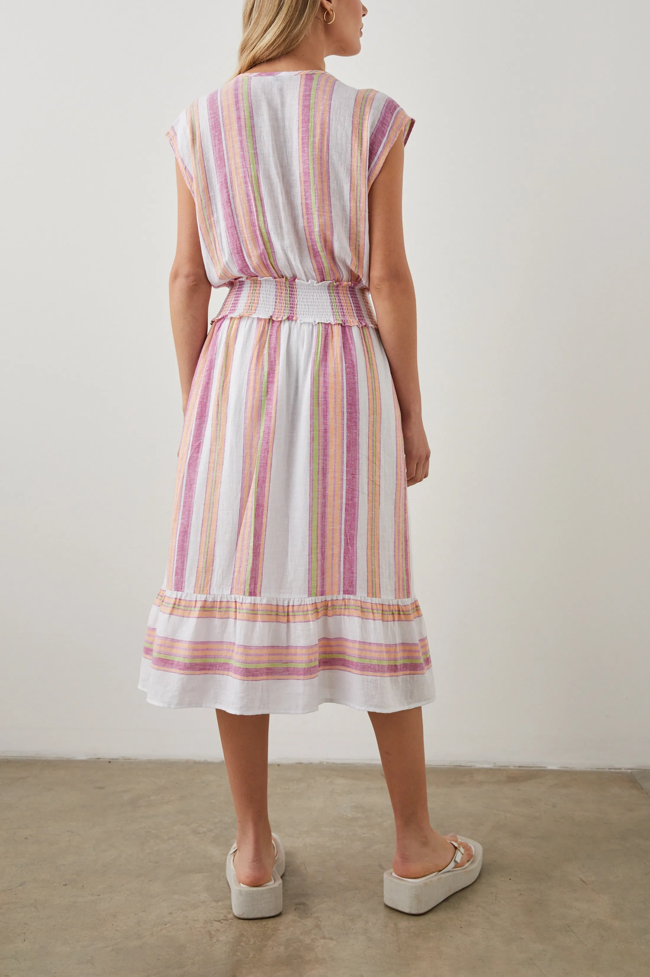 ASHLYN DRESS - HIBISCUS STRIPE