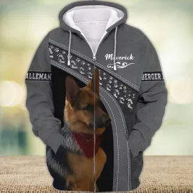 Berger Allemand Love Never Walk Alone 3D Full Print Shirts, Shirt For Dog Lovers, Dog Memorial Gifts for loss of Dog