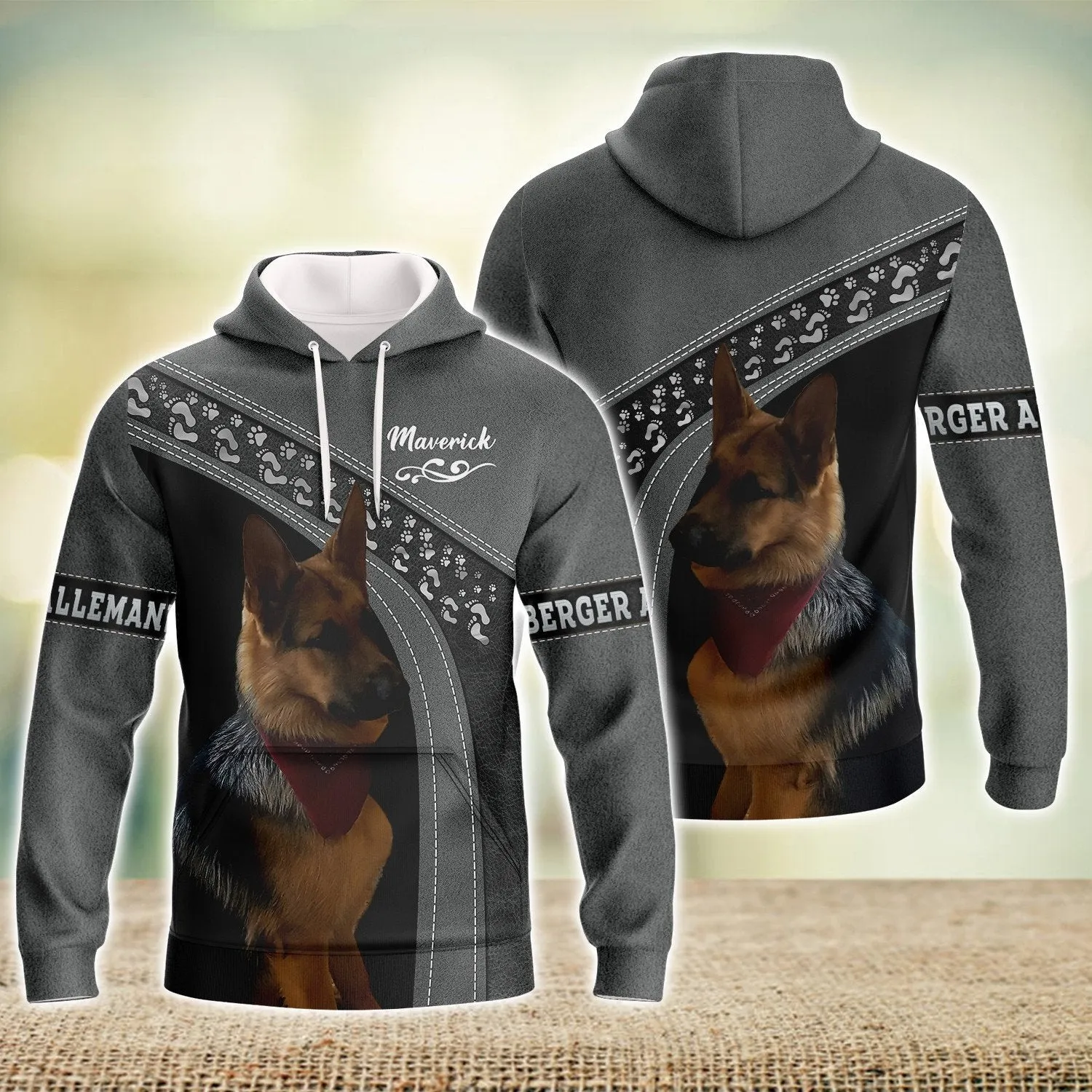 Berger Allemand Love Never Walk Alone 3D Full Print Shirts, Shirt For Dog Lovers, Dog Memorial Gifts for loss of Dog