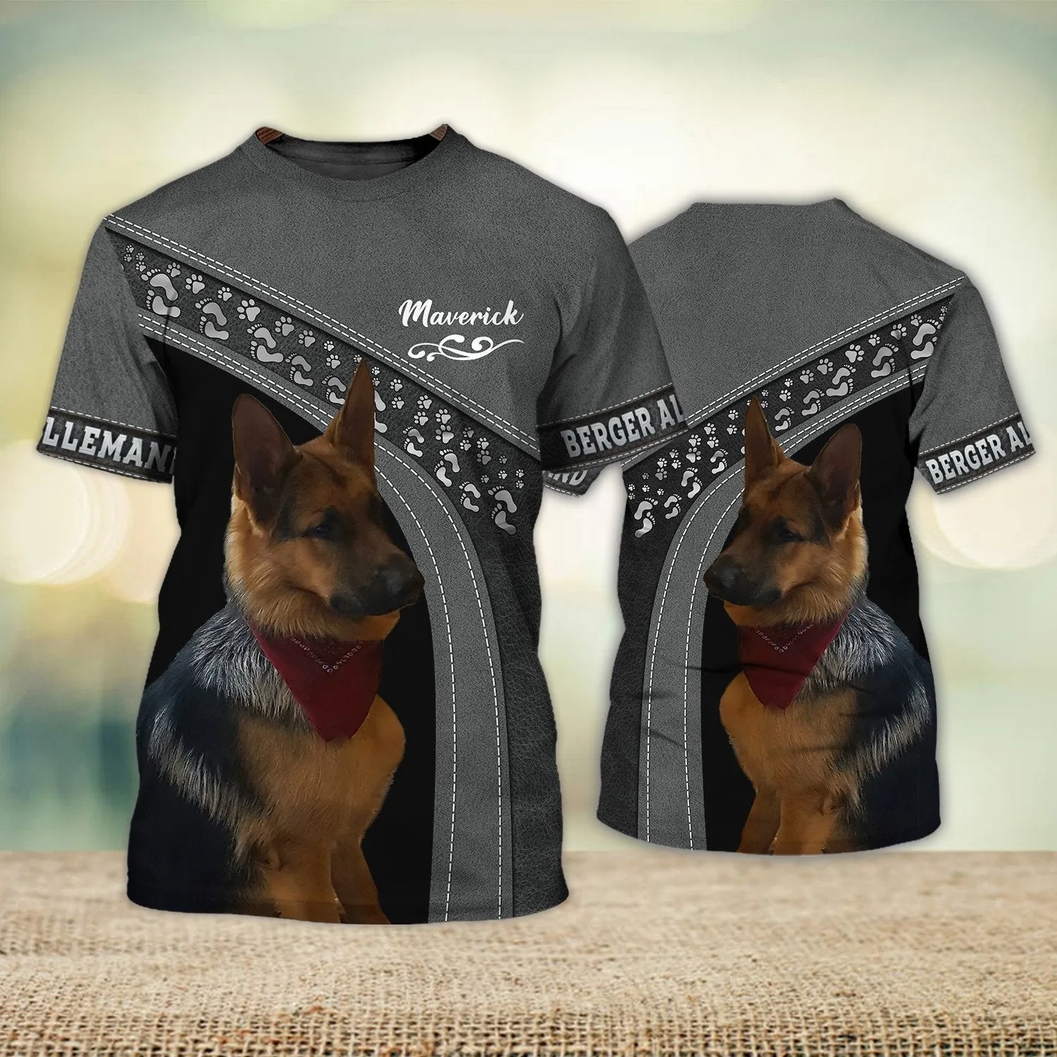Berger Allemand Love Never Walk Alone 3D Full Print Shirts, Shirt For Dog Lovers, Dog Memorial Gifts for loss of Dog