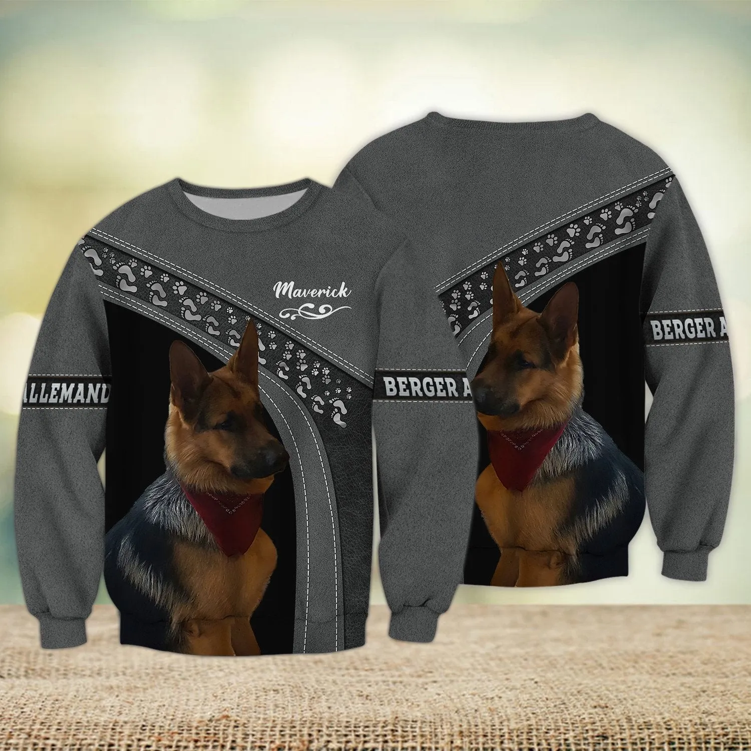 Berger Allemand Love Never Walk Alone 3D Full Print Shirts, Shirt For Dog Lovers, Dog Memorial Gifts for loss of Dog