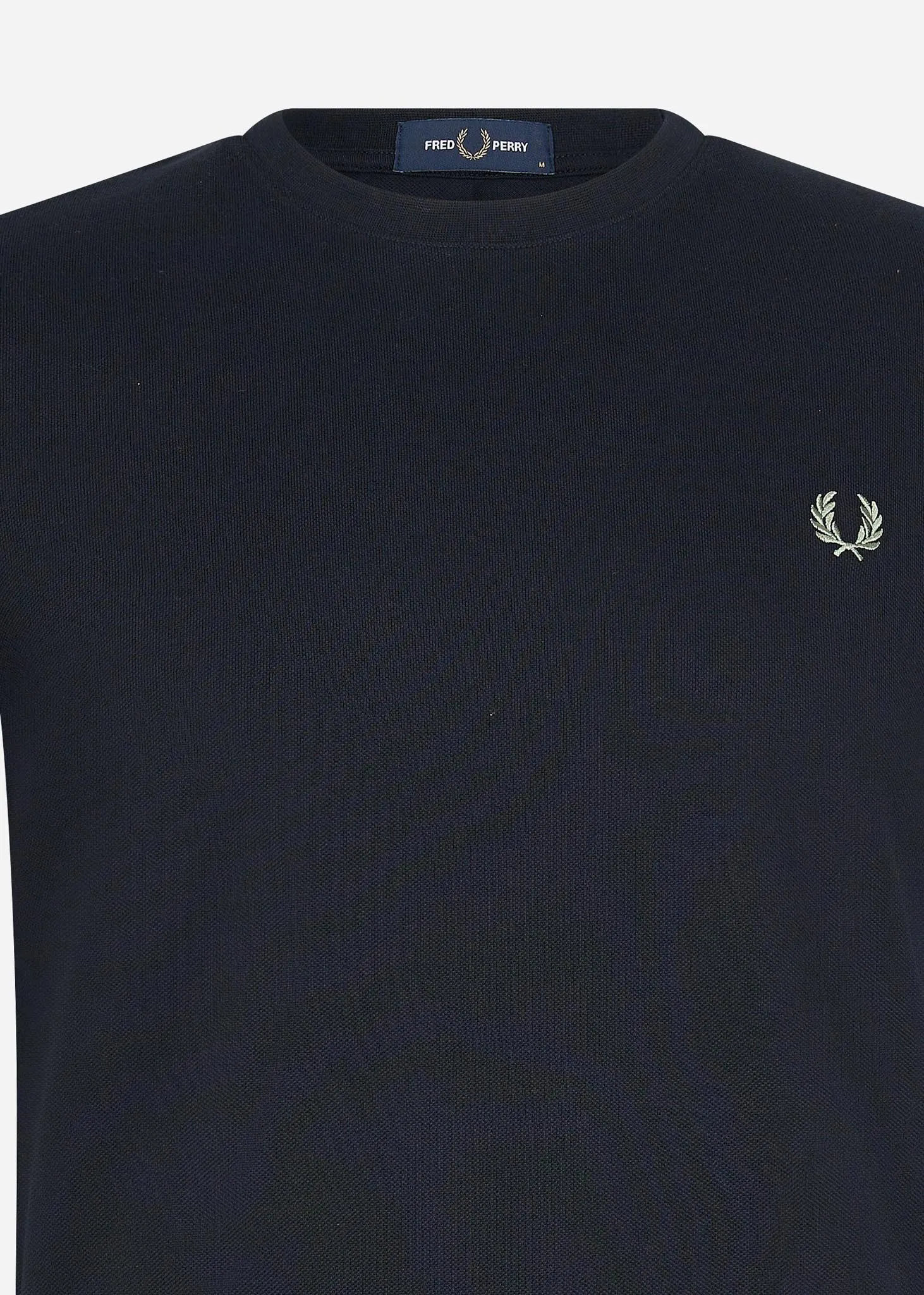 Bold tipped pique t-shirt - navy