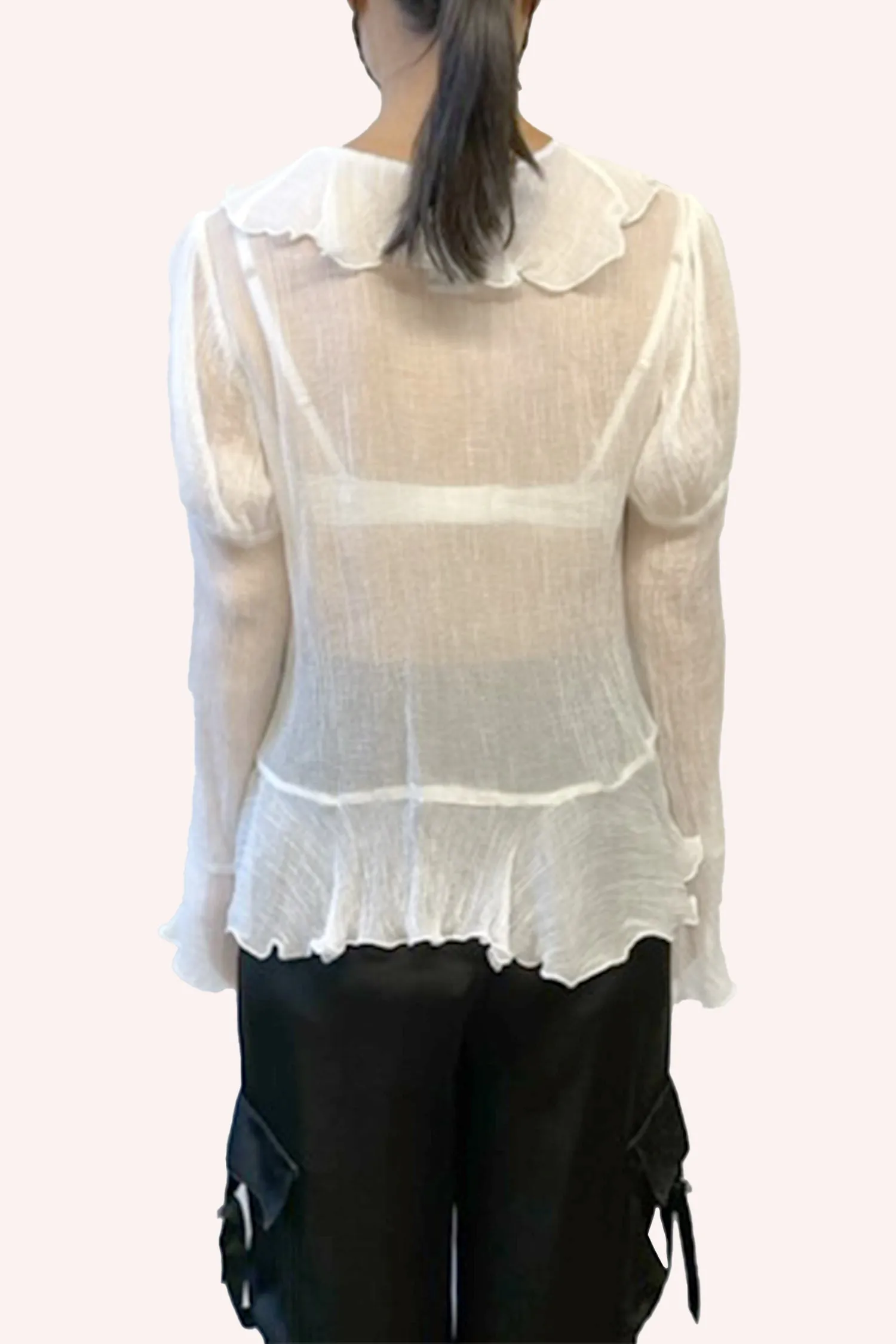 Crinkle Chiffon Blouse