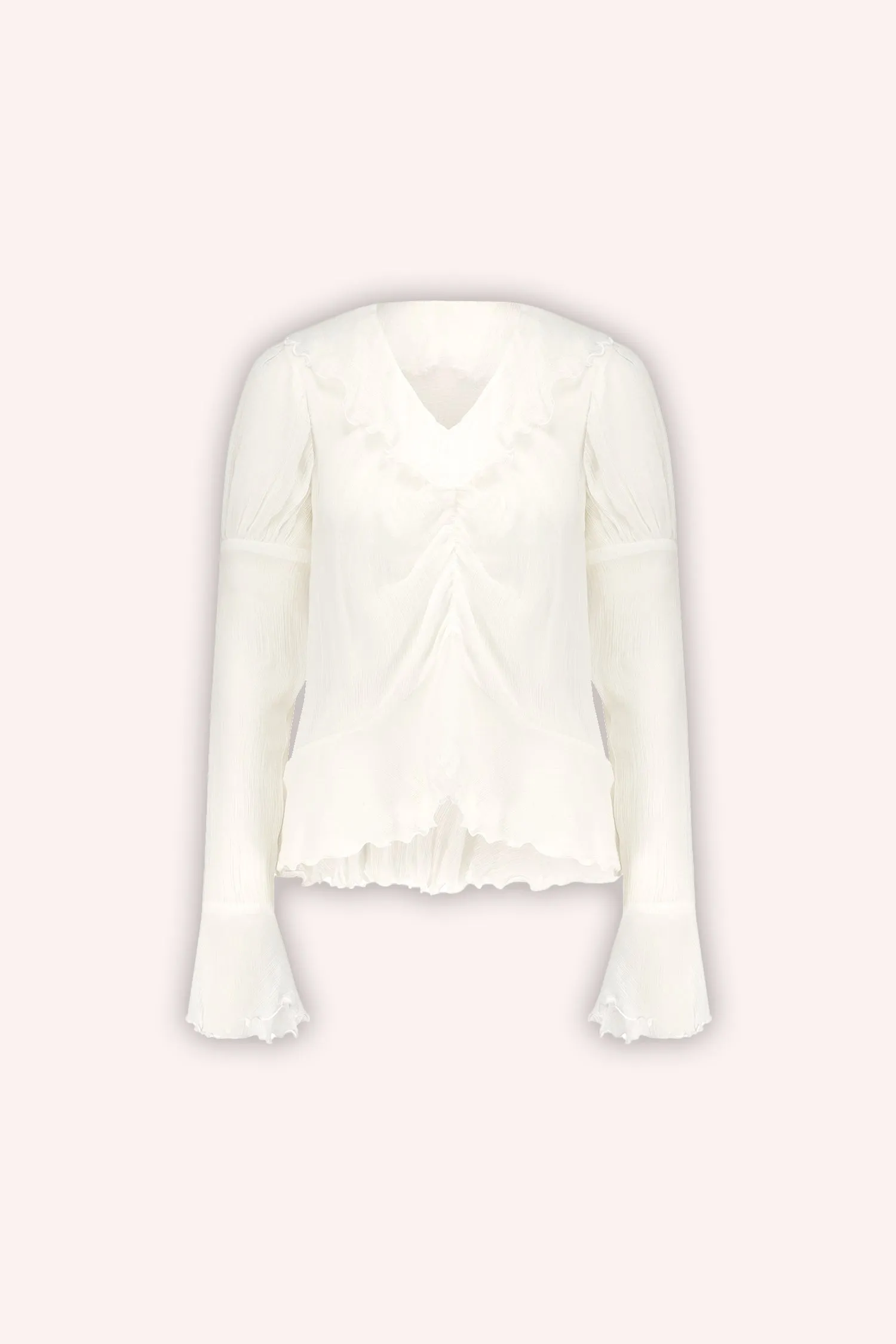 Crinkle Chiffon Blouse