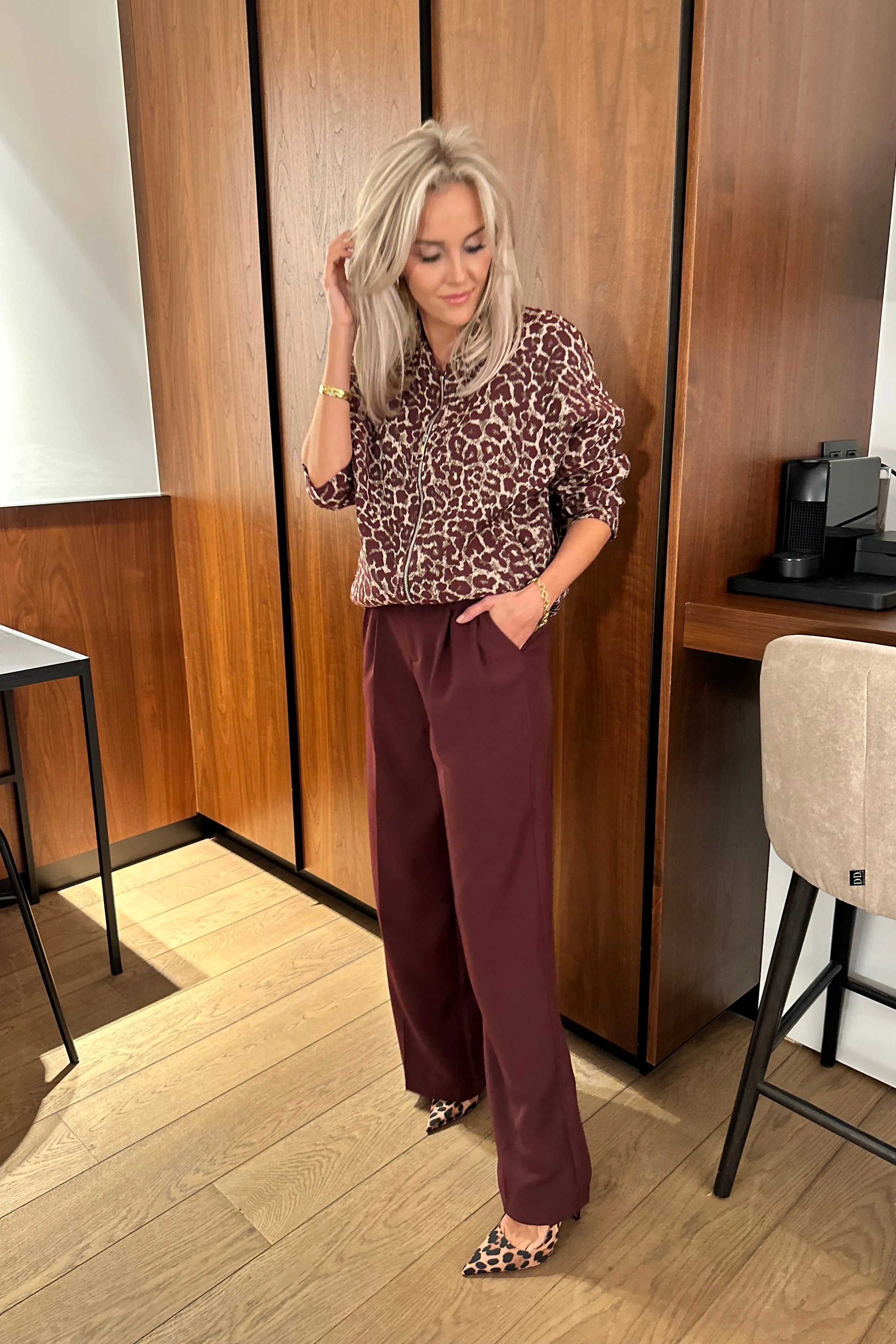 DELIA PANTS BURGUNDY