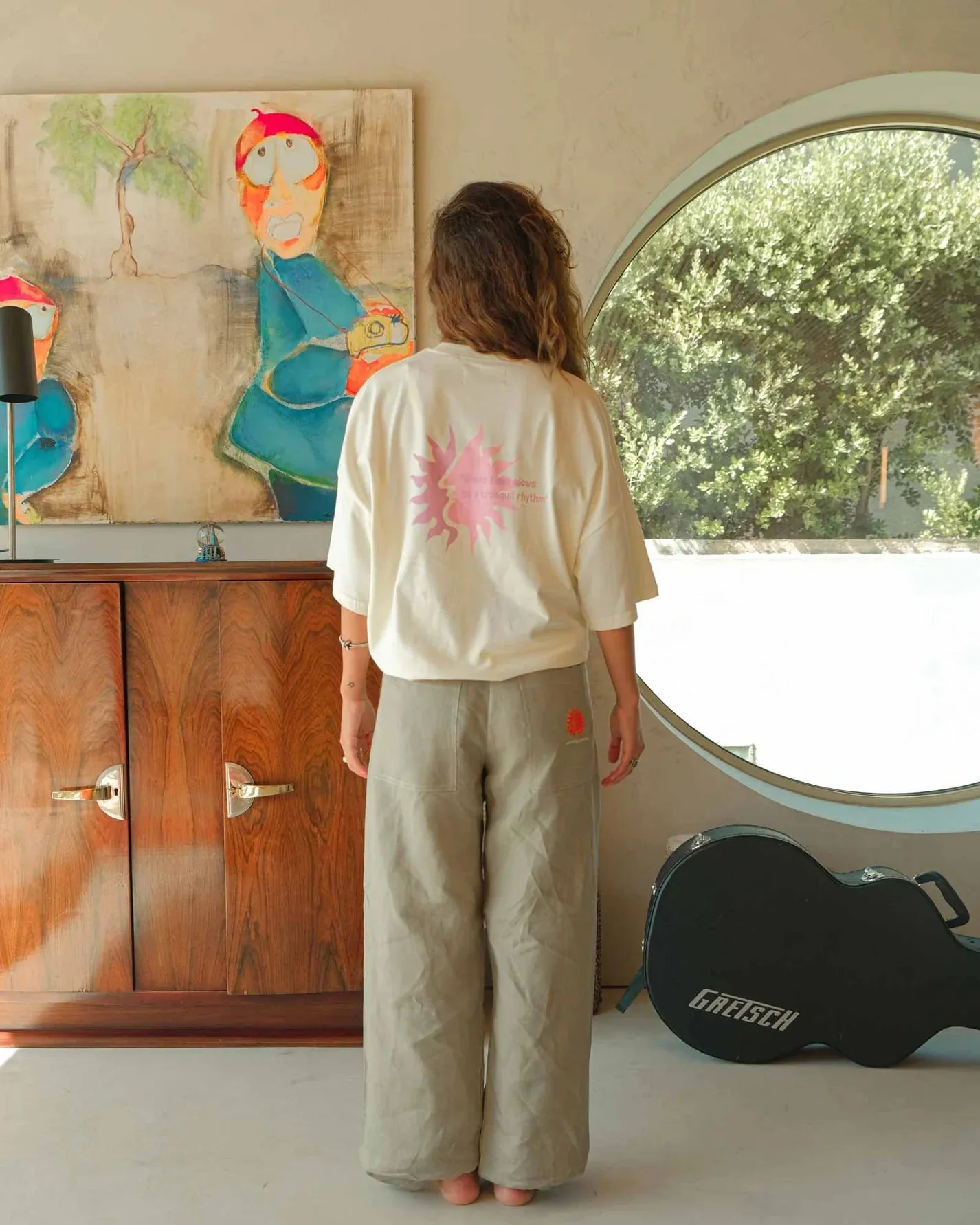 LINEN TROUSERS IN FOREST GREEN