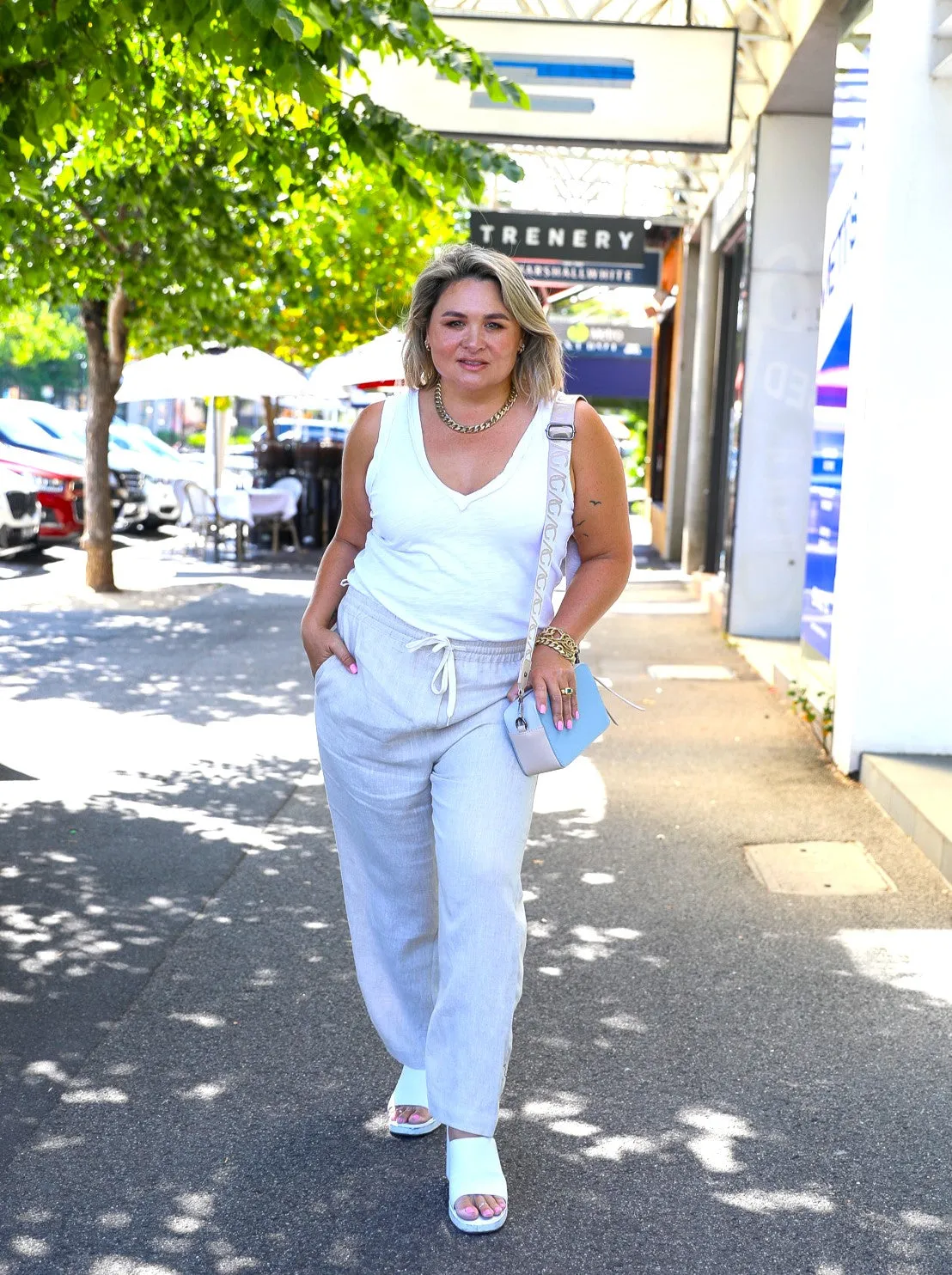 Lucy Linen Pant - Sand