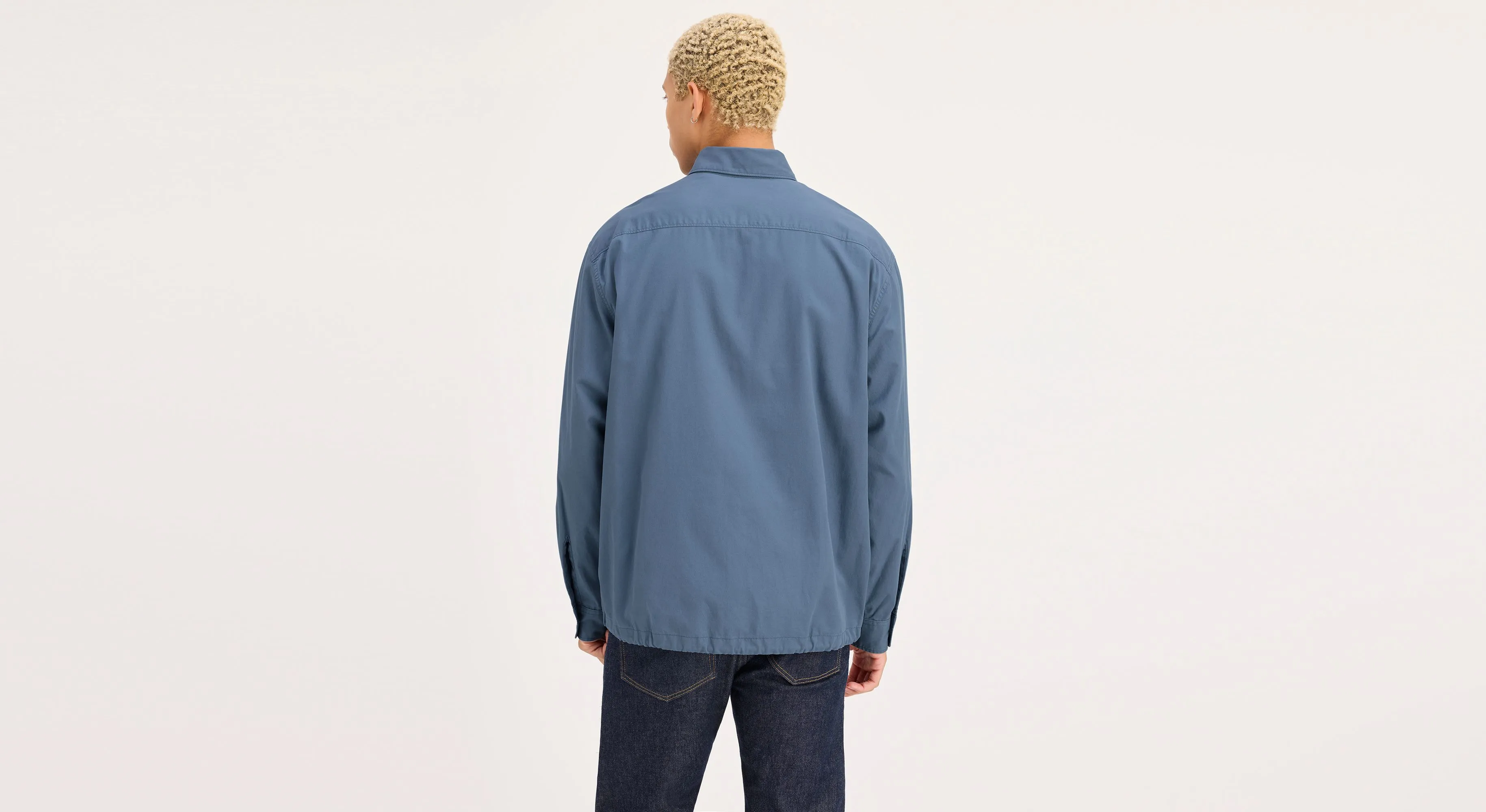 Men's Relaxed Fit Coaches Shirt Jacket