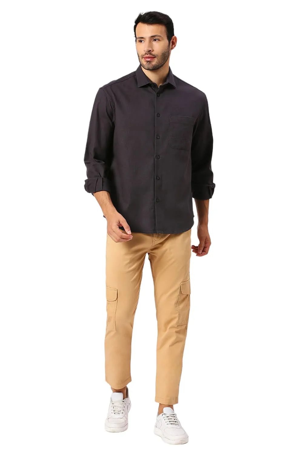 Relaxed Fit Cotton Hopsack Slub Dobby Shirt