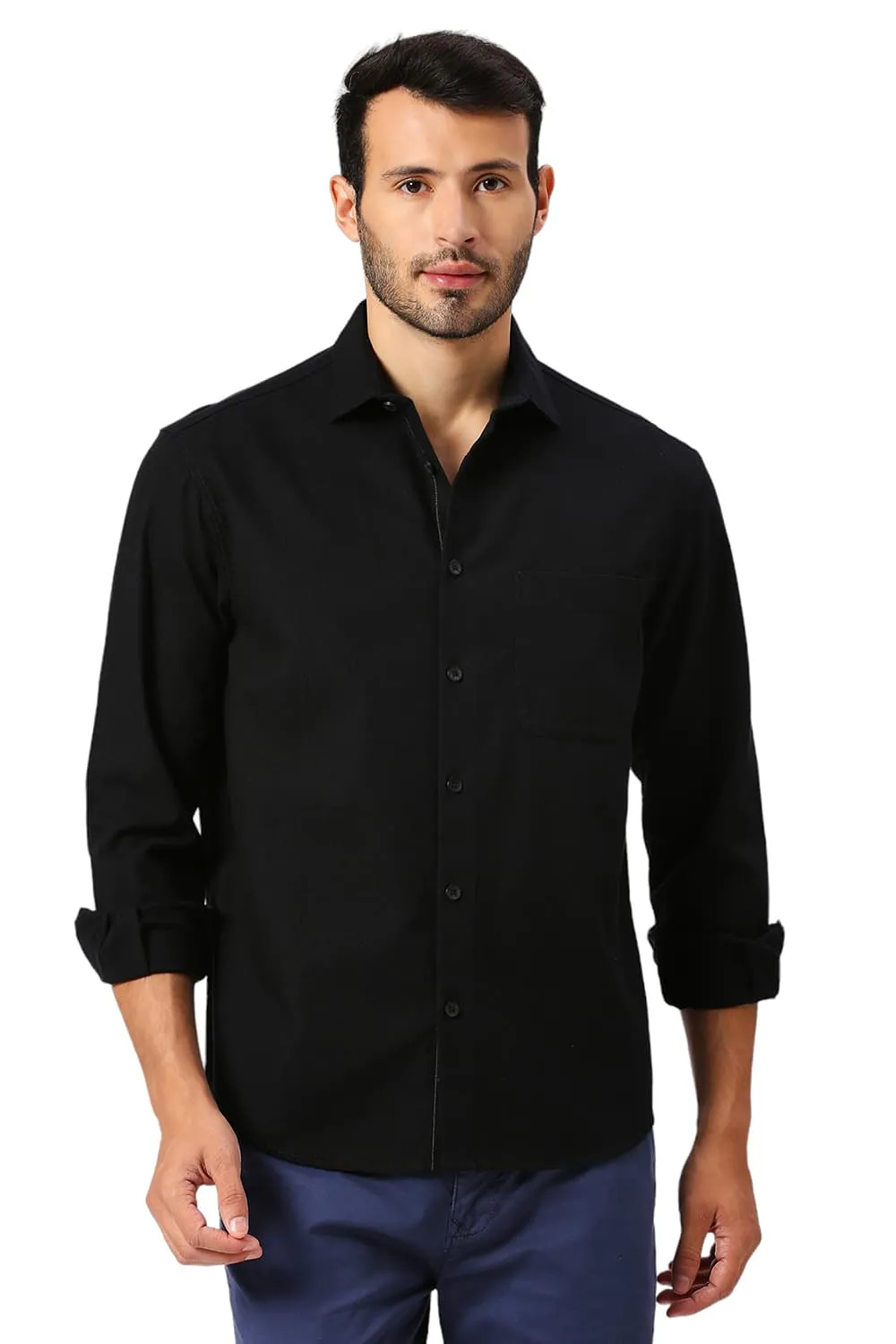 Relaxed Fit Cotton Hopsack Slub Dobby Shirt