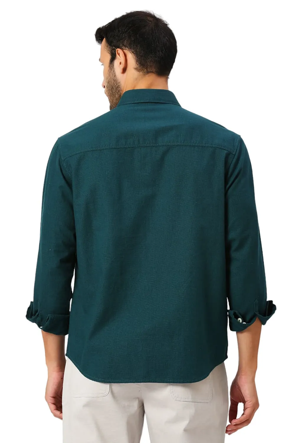 Relaxed Fit Cotton Hopsack Slub Dobby Shirt
