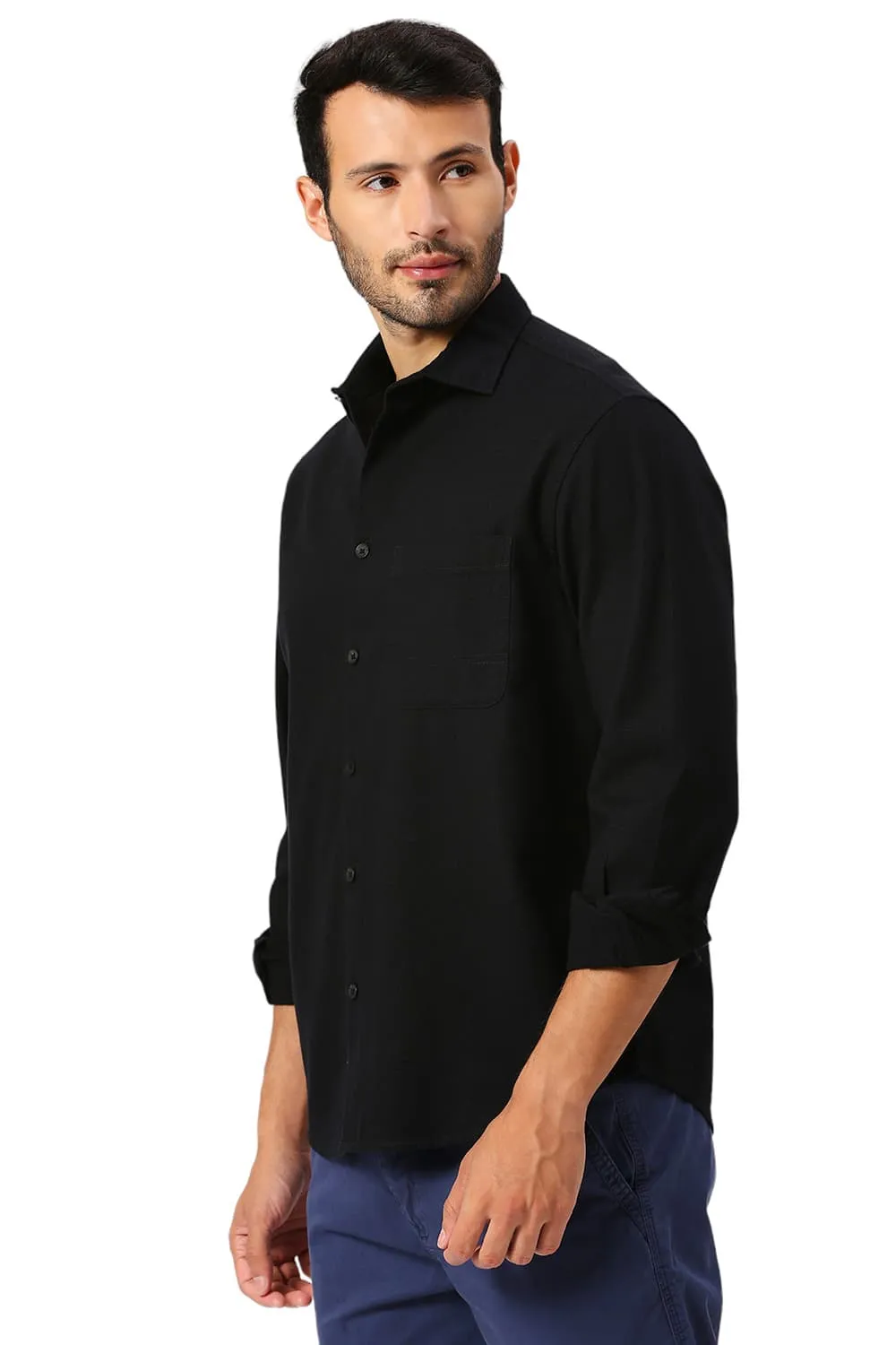 Relaxed Fit Cotton Hopsack Slub Dobby Shirt