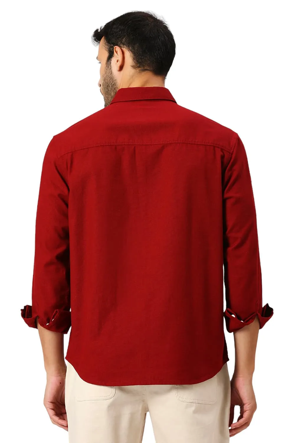 Relaxed Fit Cotton Hopsack Slub Dobby Shirt