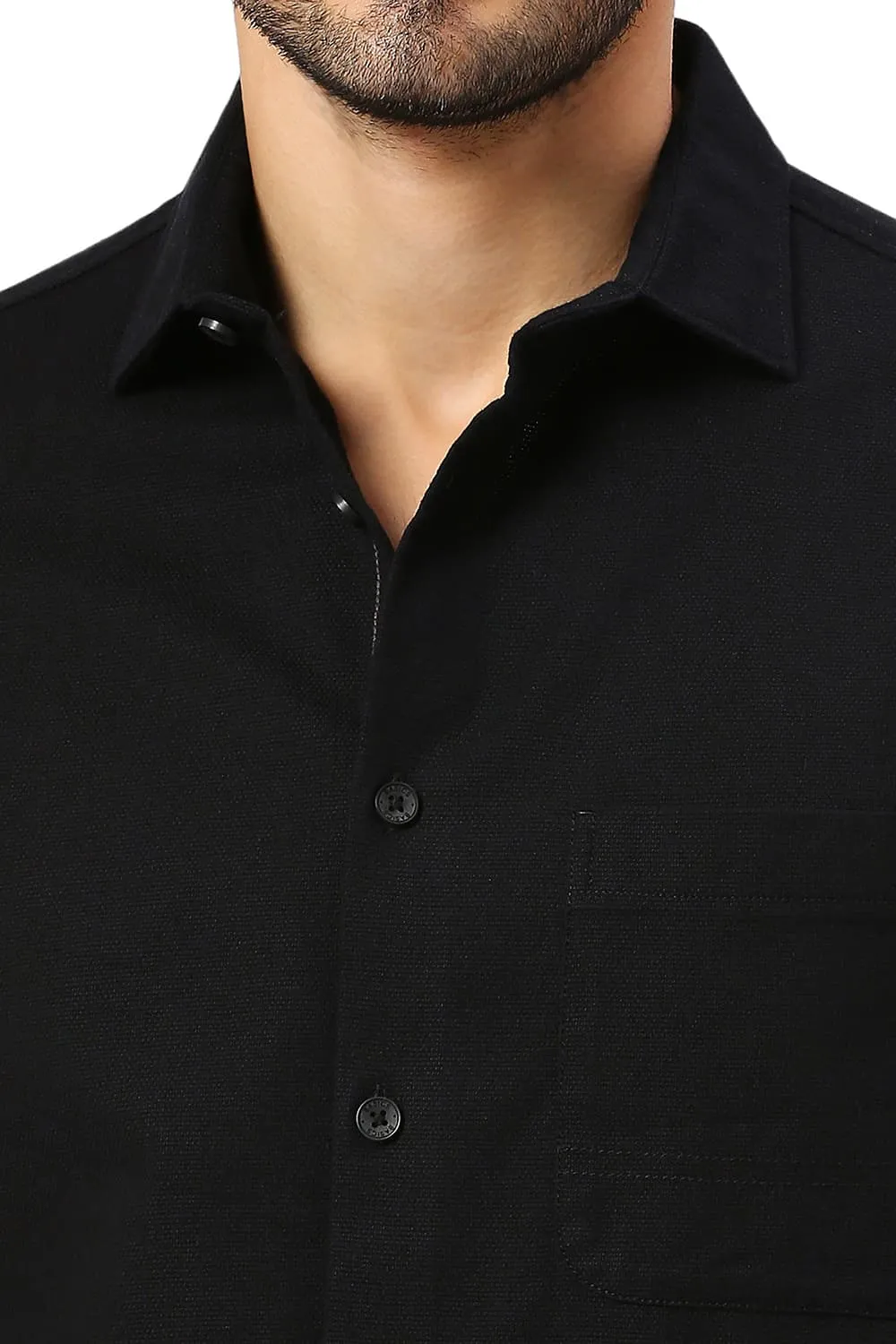 Relaxed Fit Cotton Hopsack Slub Dobby Shirt