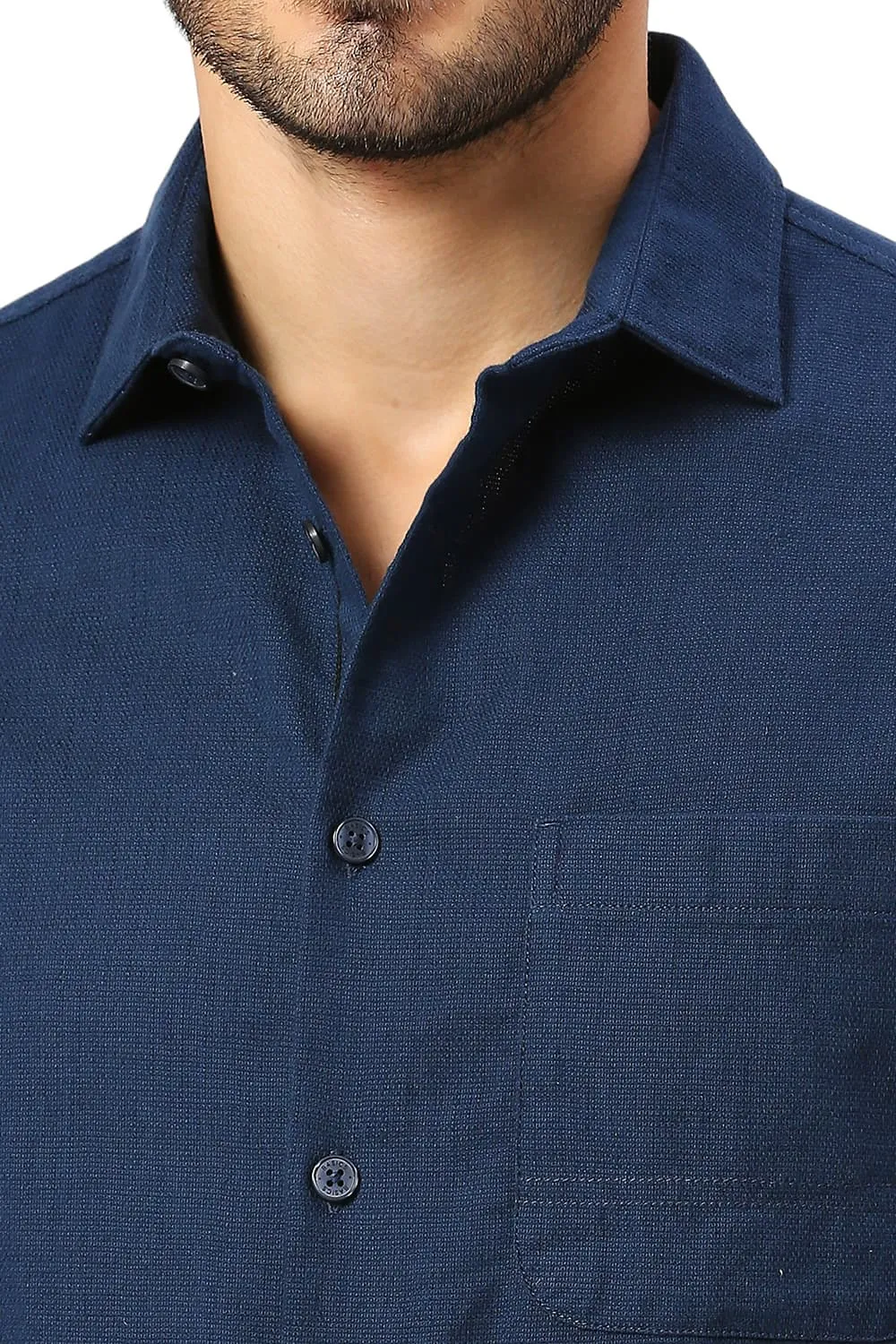 Relaxed Fit Cotton Hopsack Slub Dobby Shirt