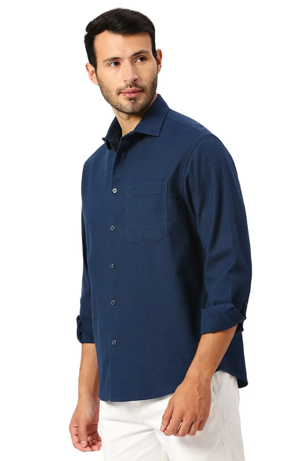 Relaxed Fit Cotton Hopsack Slub Dobby Shirt
