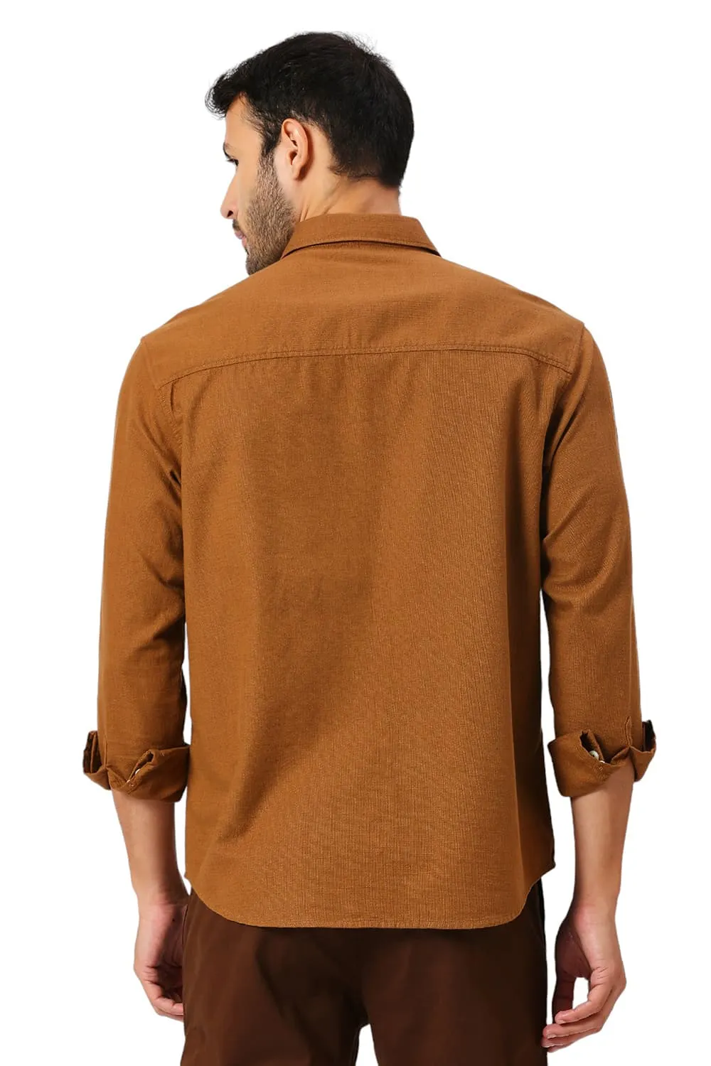 Relaxed Fit Cotton Hopsack Slub Dobby Shirt