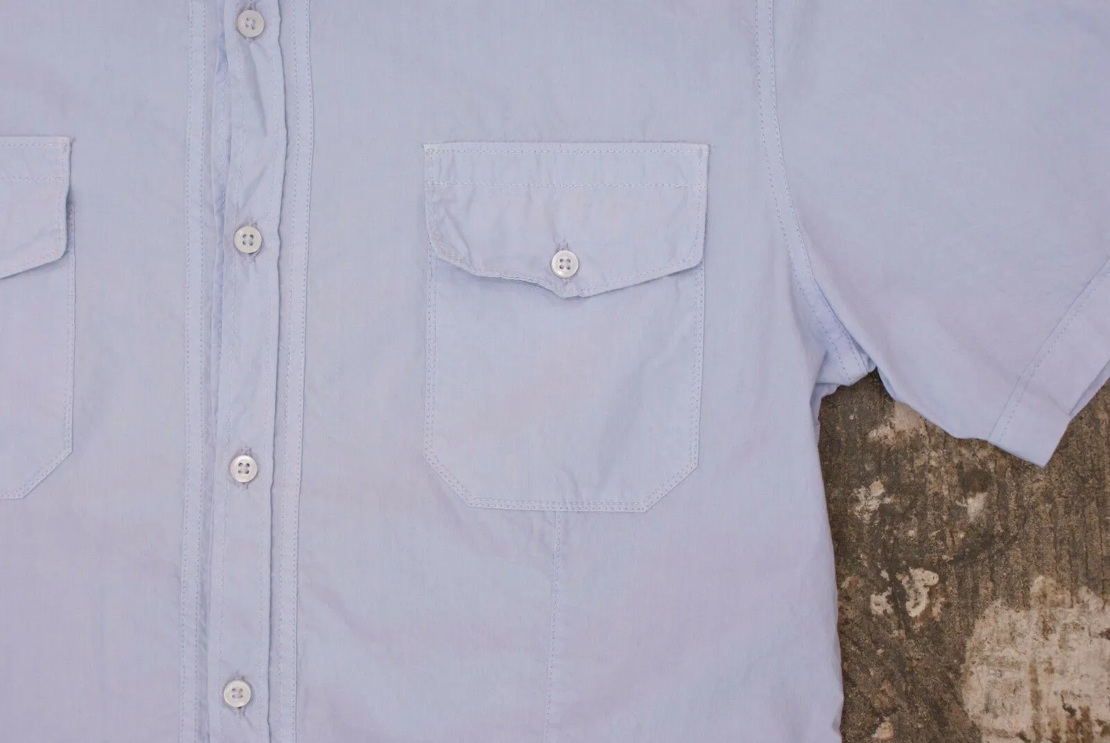 Short Sleeved Lavender Cotton Shirt