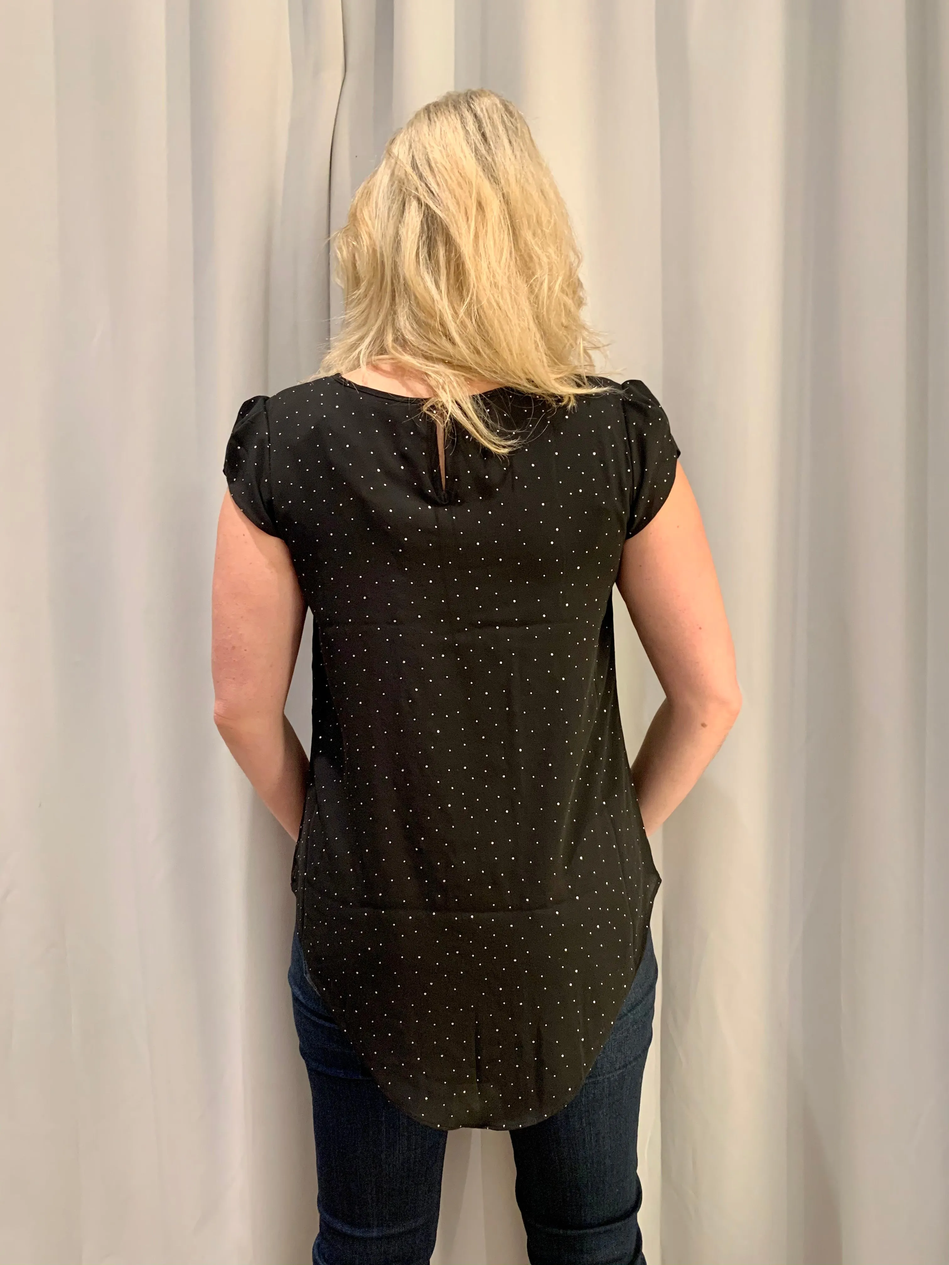 Silver Studs Chiffon Blouse